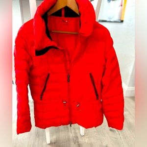 Ralph Lauren red puffer - great for fall or winter, soft, warm and super sleek.